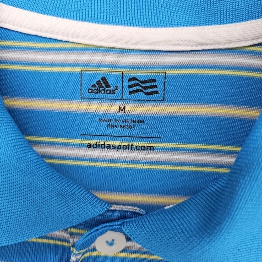 Adidas Golf Stripe Polo Mens Size Medium